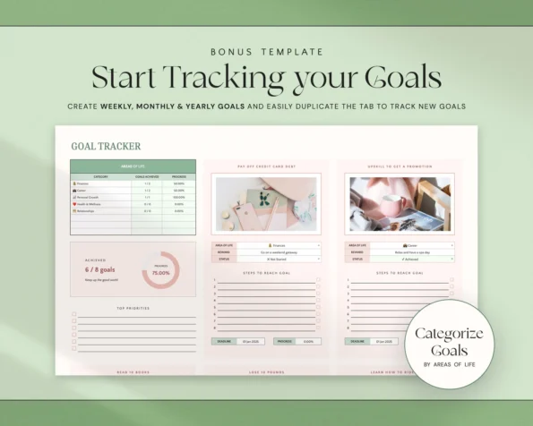 Simple Budget Planner Template for Google Sheets & Microsoft Excel – Monthly & Weekly Tracking - Image 4